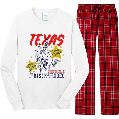 Texas Prison Rodeo Cowboy Western Long Sleeve Pajama Set