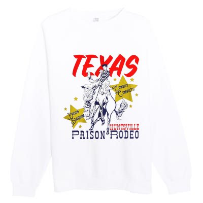 Texas Prison Rodeo Cowboy Western Premium Crewneck Sweatshirt