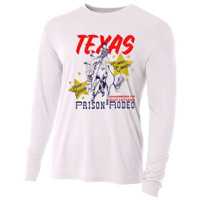 Texas Prison Rodeo Cowboy Western Cooling Performance Long Sleeve Crew