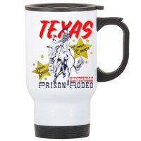 Texas Prison Rodeo Cowboy Western Stainless Steel Travel Mug