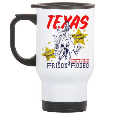 Texas Prison Rodeo Cowboy Western Stainless Steel Travel Mug