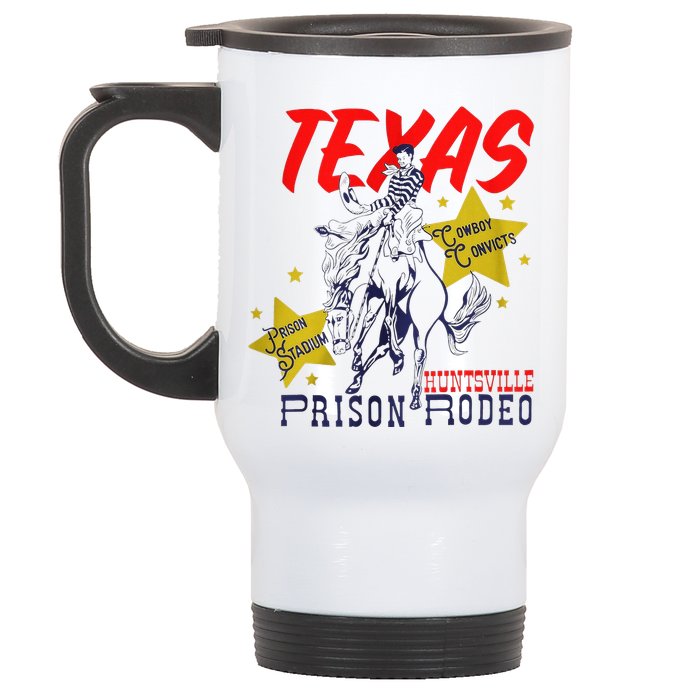 Texas Prison Rodeo Cowboy Western Stainless Steel Travel Mug