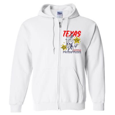 Texas Prison Rodeo Cowboy Western Full Zip Hoodie