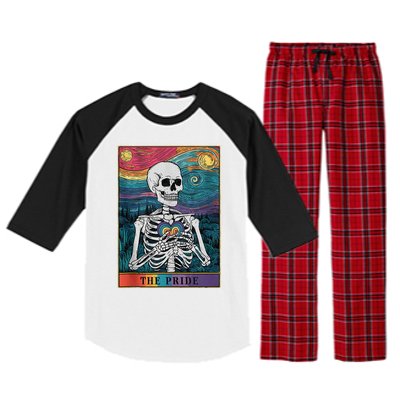 The Pride Retro Hearts Skeletons Lgbtq Month 70s Raglan Sleeve Pajama Set