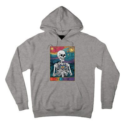 The Pride Retro Hearts Skeletons Lgbtq Month 70s Tall Hoodie