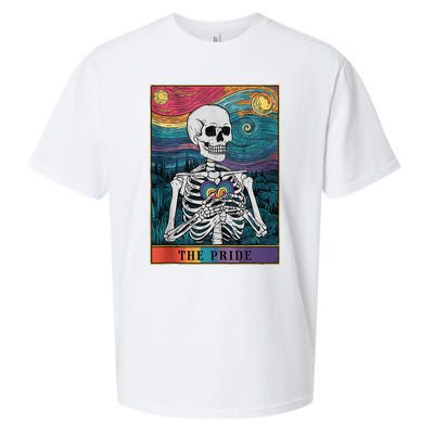 The Pride Retro Hearts Skeletons Lgbtq Month 70s Sueded Cloud Jersey T-Shirt