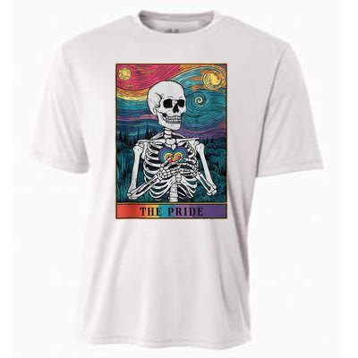 The Pride Retro Hearts Skeletons Lgbtq Month 70s Cooling Performance Crew T-Shirt