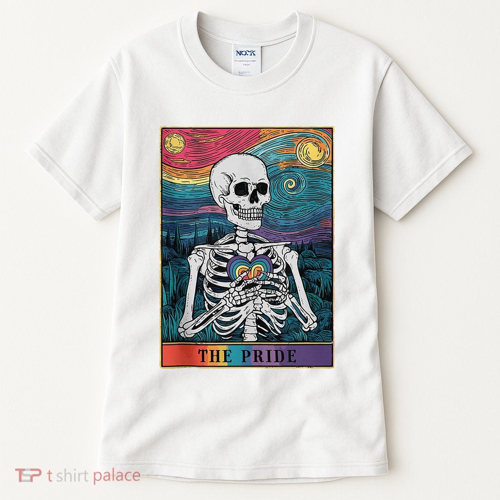 The Pride Retro Hearts Skeletons Lgbtq Month 70s Tall T-Shirt