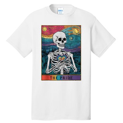 The Pride Retro Hearts Skeletons Lgbtq Month 70s Tall T-Shirt