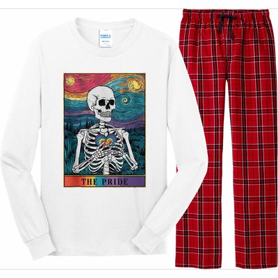 The Pride Retro Hearts Skeletons Lgbtq Month 70s Long Sleeve Pajama Set