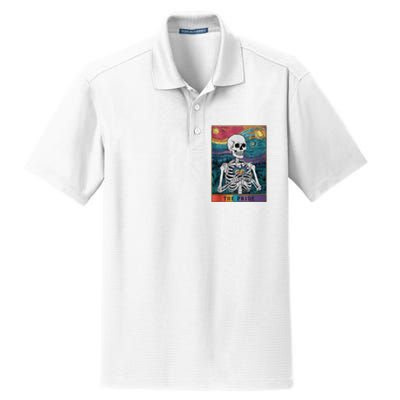 The Pride Retro Hearts Skeletons Lgbtq Month 70s Dry Zone Grid Polo