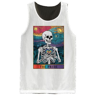 The Pride Retro Hearts Skeletons Lgbtq Month 70s Mesh Reversible Basketball Jersey Tank