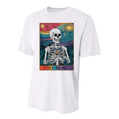 The Pride Retro Hearts Skeletons Lgbtq Month 70s Performance Sprint T-Shirt