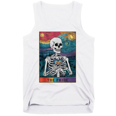 The Pride Retro Hearts Skeletons Lgbtq Month 70s Tank Top