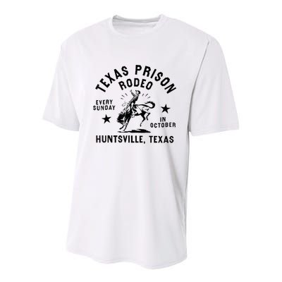 Texas Prison Rodeo Sunday In October Huntsville Texas Youth Performance Sprint T-Shirt