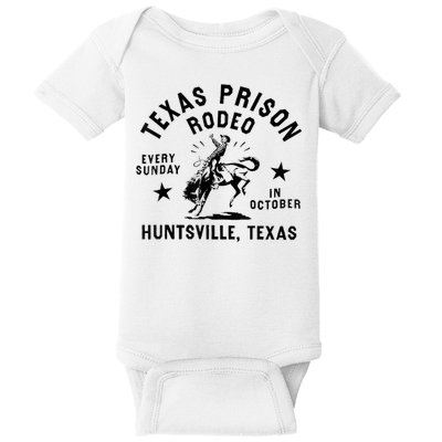 Texas Prison Rodeo Sunday In October Huntsville Texas Baby Bodysuit