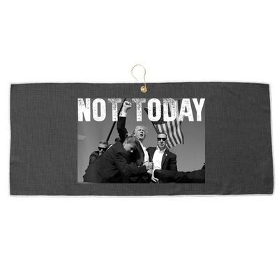 Trump Pennsylvania Rally Shooting Not Today Large Microfiber Waffle Golf Towel