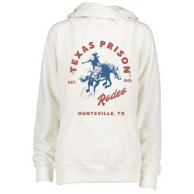 Texas Prison Rodeo Cowboy Western Womens Funnel Neck Pullover Hood