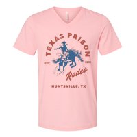 Texas Prison Rodeo Cowboy Western V-Neck T-Shirt