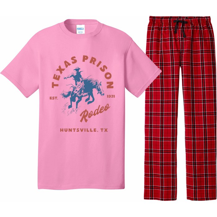 Texas Prison Rodeo Cowboy Western Pajama Set