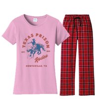 Texas Prison Rodeo Cowboy Western Women's Flannel Pajama Set