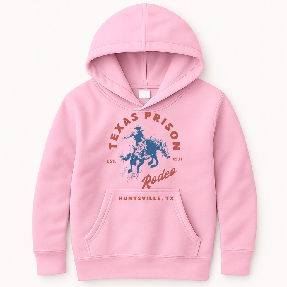Texas Prison Rodeo Cowboy Western Kids Hoodie