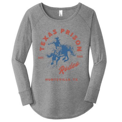 Texas Prison Rodeo Cowboy Western Women's Perfect Tri Tunic Long Sleeve Shirt