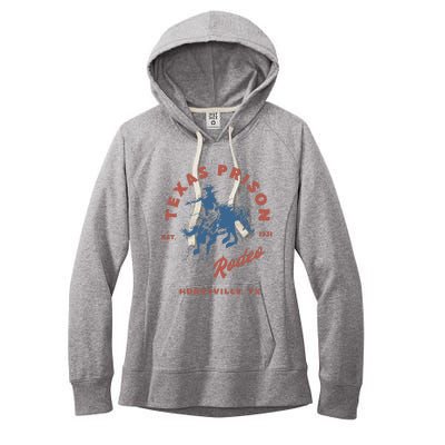 Texas Prison Rodeo Cowboy Western Women's Fleece Hoodie