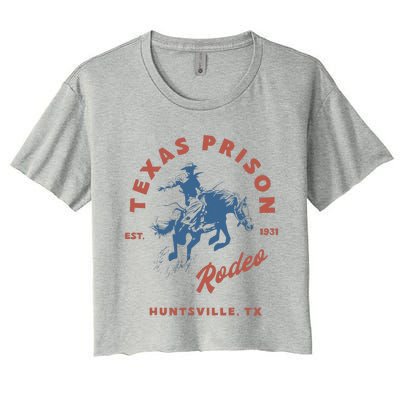 Texas Prison Rodeo Cowboy Western Women's Crop Top Tee