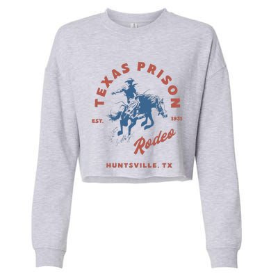 Texas Prison Rodeo Cowboy Western Cropped Pullover Crew