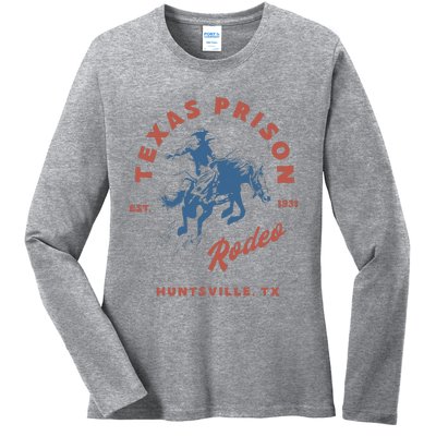 Texas Prison Rodeo Cowboy Western Ladies Long Sleeve Shirt