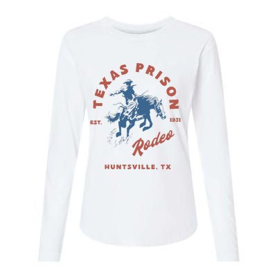 Texas Prison Rodeo Cowboy Western Womens Cotton Relaxed Long Sleeve T-Shirt