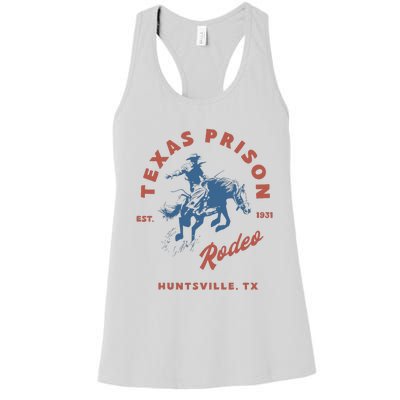 Texas Prison Rodeo Cowboy Western Women's Racerback Tank