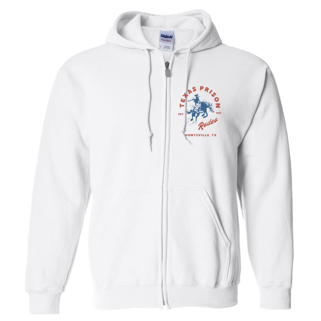 Texas Prison Rodeo Cowboy Western Full Zip Hoodie