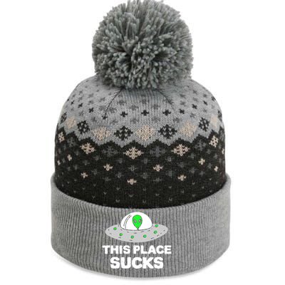 This Place Sucks The Baniff Cuffed Pom Beanie