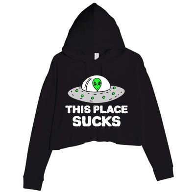 This Place Sucks Crop Fleece Hoodie