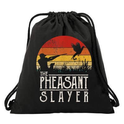 The Pheasant Slayer Vintage Drawstring Bag