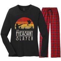 The Pheasant Slayer Vintage Women's Long Sleeve Flannel Pajama Set 