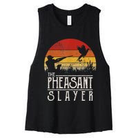 The Pheasant Slayer Vintage Women's Racerback Cropped Tank