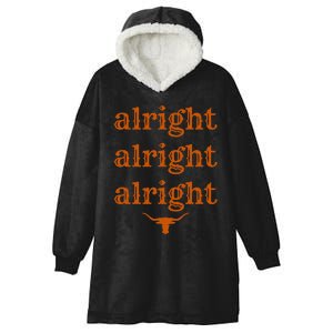 Texas Pride State USA Alright Alright Alright Texas Longhorn Hooded Wearable Blanket