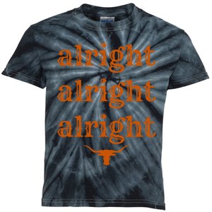 Texas Pride State USA Alright Alright Alright Texas Longhorn Kids Tie-Dye T-Shirt