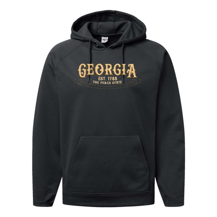 The Peach State Georgia Performance Fleece Hoodie