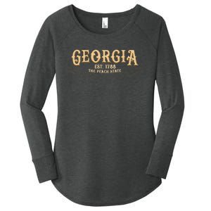 The Peach State Georgia Women's Perfect Tri Tunic Long Sleeve Shirt