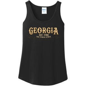 The Peach State Georgia Ladies Essential Tank