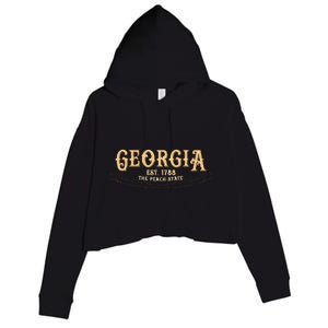 The Peach State Georgia Crop Fleece Hoodie