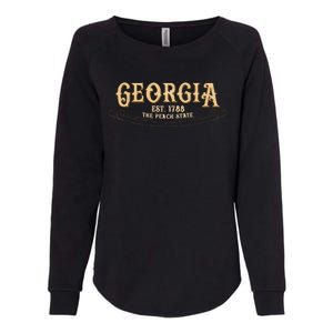 The Peach State Georgia Womens California Wash Sweatshirt