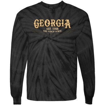 The Peach State Georgia Tie-Dye Long Sleeve Shirt