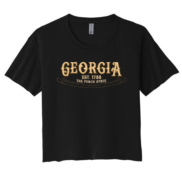 The Peach State Georgia Women's Crop Top Tee