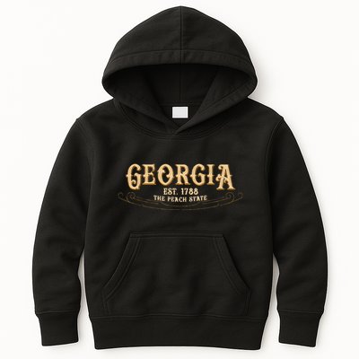 The Peach State Georgia Kids Hoodie