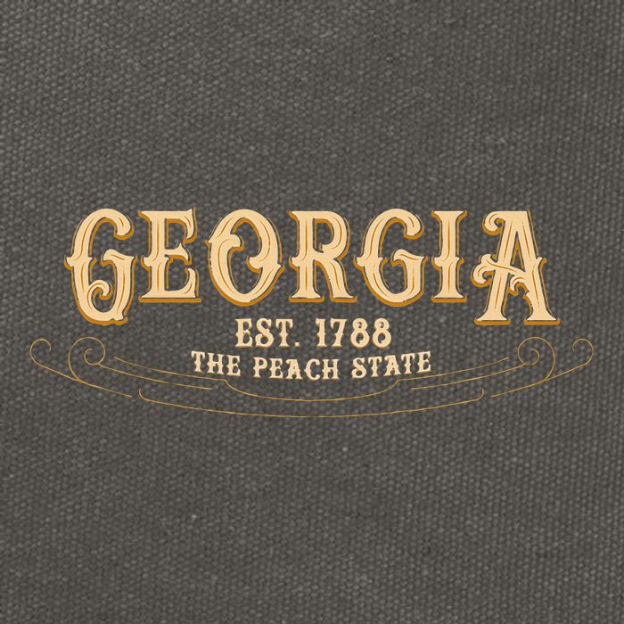 The Peach State Georgia Cotton Canvas Backpack